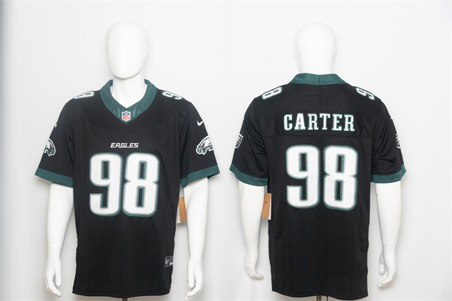 Men's Black Philadelphia Eagles #98 Jalen Carter 2026 F.U.S.E. Vapor Untouchable Limited Stitched Football Jersey